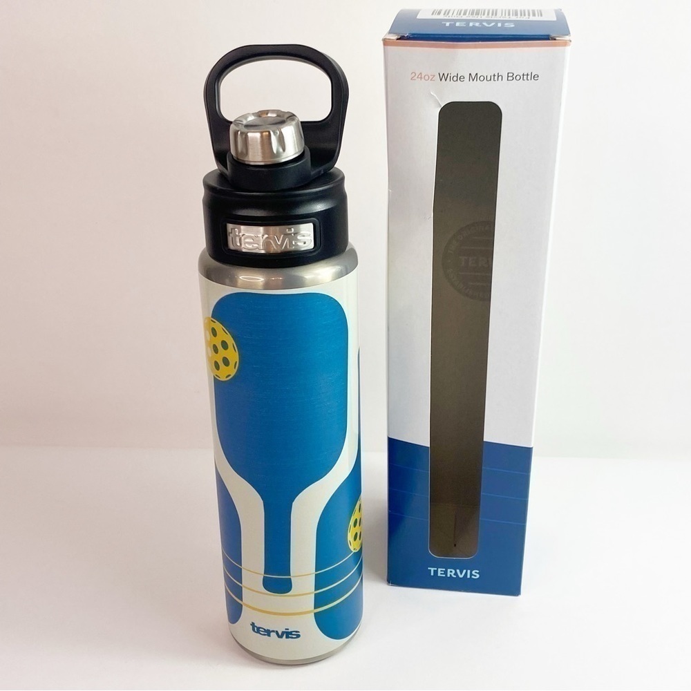 Tervis Pickleball Pro Water 32oz Wide Mouth Bottle Stainless Steel Brand New